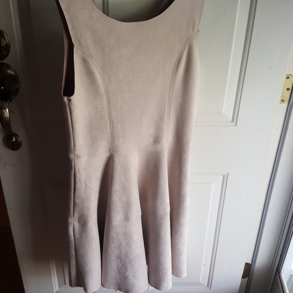 Tan suede dress